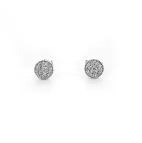 0.19ctw Cluster Diamond Stud Earrings - White Gold