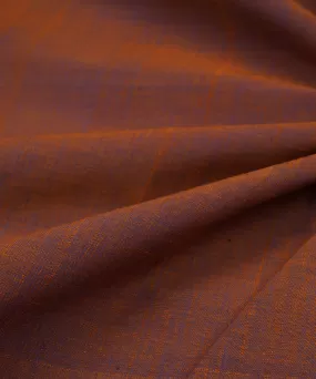 0.4m Brown handwoven cotton mangalgiri fabric