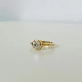 14k Diamond Bezel Ring