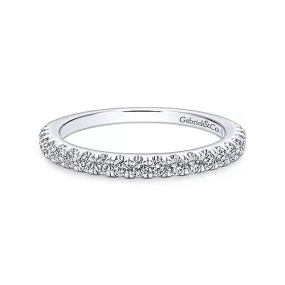 14K White Gold Matching Wedding Band