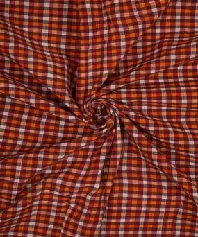 1.5m Multi color hand woven checks cotton mangalgiri material