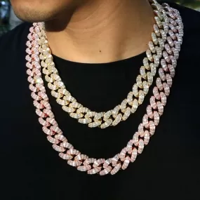 18mm Baguette Iced Out Chain