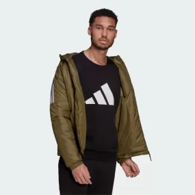 Adidas Essentials Insulated Hooded Jacket -Olive Green