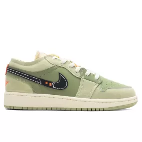 Air Jordan 1 Low (GS) - Sky J Light Olive/Black/Celadon