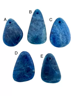 Apatite Focal Pendant Various Shapes, Large 2mm Hole (Select One Stone)