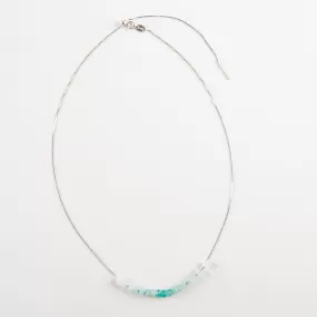 Aquamarine Adjustable Slide Chain Gemstone Necklace