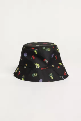 Arsenic Youth Fruit Skulls Bucket Hat