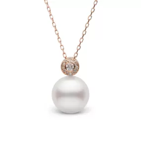 Aura Collection 10.0-11.0 mm White Freshadama Pearl and Diamond Pendant