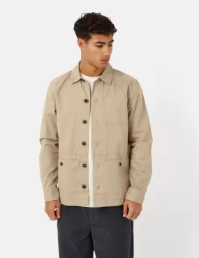 Barbour Newport Overshirt - Washed Stone Beige