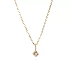 Diamond Mini Square Necklace