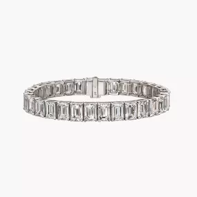 Emerald Cut Diamond Tennis Bracelet