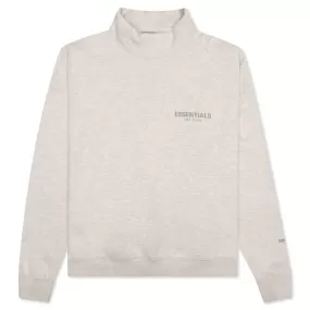 Essentials Pullover Mockneck - Light Heather Oatmeal