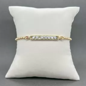 Estate 18K Y Gold 0.28ctw G-H/SI1-2 Diamond Bracelet