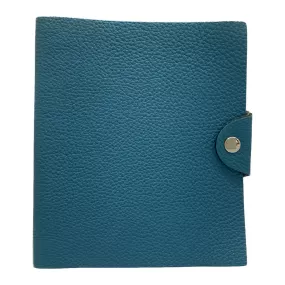 #HERMES/Organizer Cover/BLU/Leather/Plain