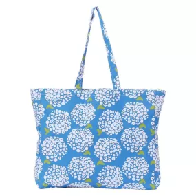 Hydrangea Blue Little Shopper Tote Bag