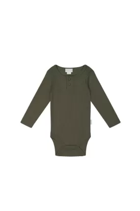 Jamie Kay - Modal Long Sleeve Bodysuit - 0-3m - Olive