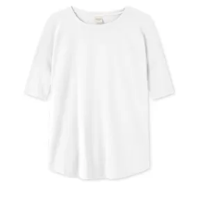 Lst sittande t-shirt i 100% bomull - White