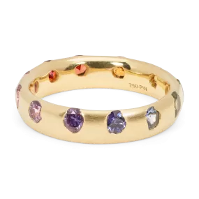 Medium Rainbow Celeste Ring - Size 7 - 11446