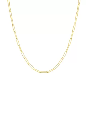 Paperclip 'M' Chain Necklace