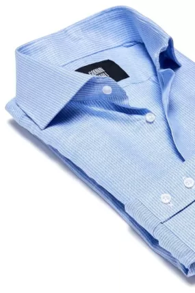 Pilot (BC/CL) Shirt - Lt Blue Micro Stripe Cotton Linen