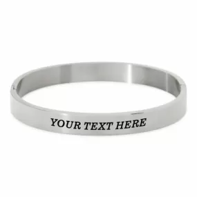 Quote bangle silver