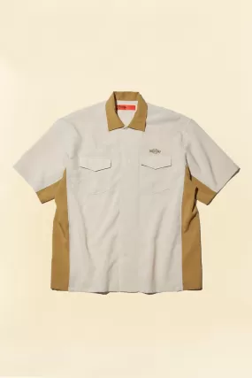 Radiall Hammond S/S Open Collared Shirt - Root Beer