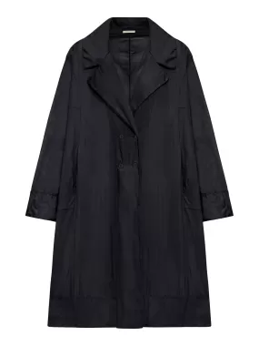 silk blend trench coat