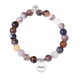 Sister | Stone Beaded Charm Bracelet | Botswana