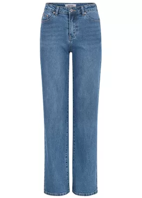 Soft Rebels Willa Midwaist Wide Jeans - True Blue