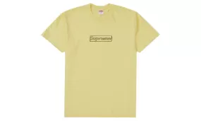 Supreme Kaws Chalk Logo T-Shirt Pale Yellow