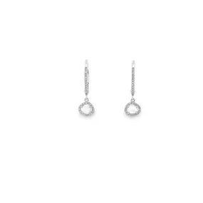 WD1220 14kt White Sapphire and Diamond Earring