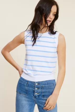 White Striped Tank Top